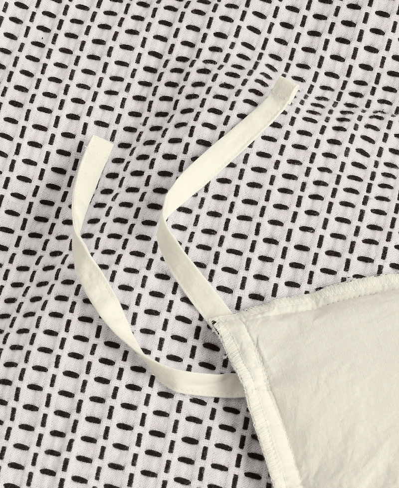 Oake Textured Stitch 3-Pc. Duvet Set, Full/Queen, Exclusively at Macy's