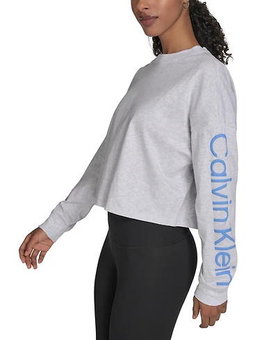 Calvin Klein Performance Women's Logo Cropped Long-Sleeve