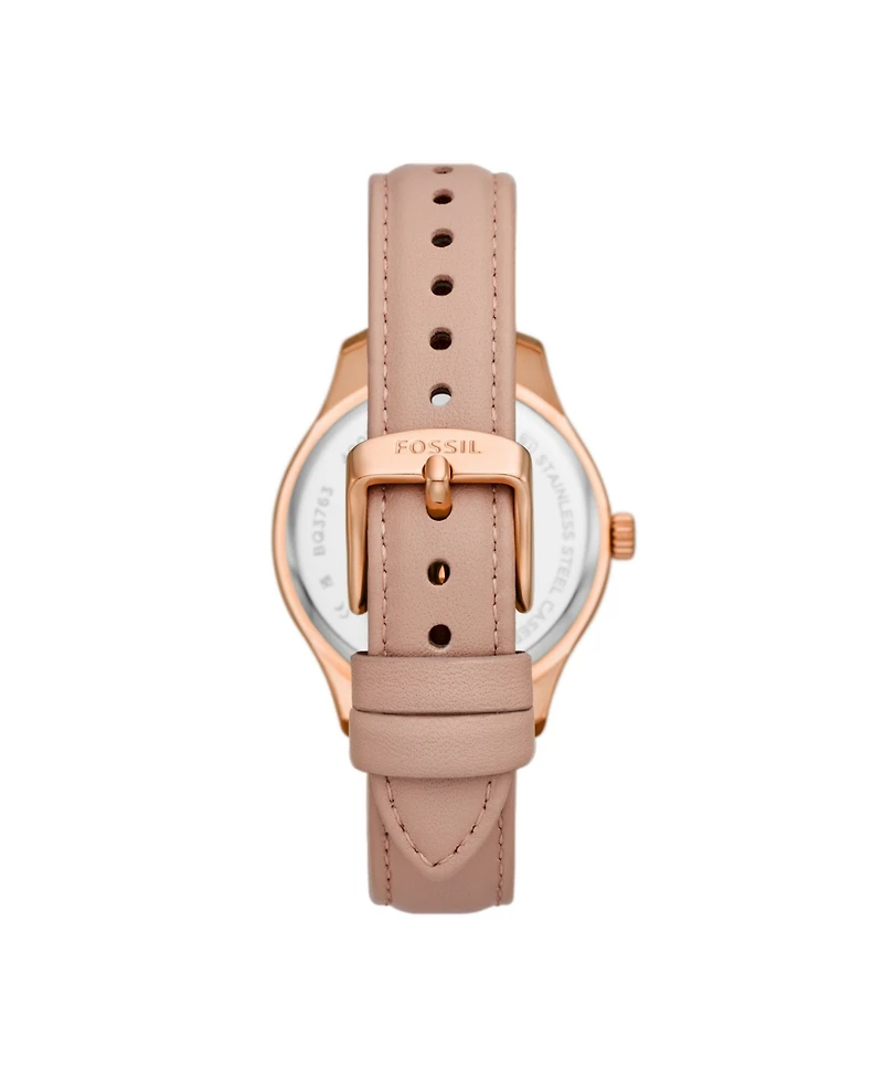 Fossil Women's Rye Multifunction Pink Leather Watch, 36mm