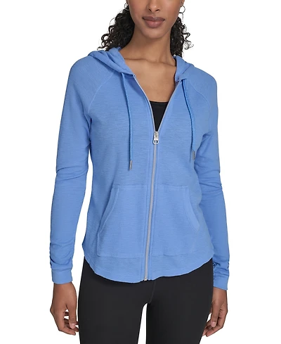 Calvin Klein Performance Ruched-Sleeve Zip Hoodie
