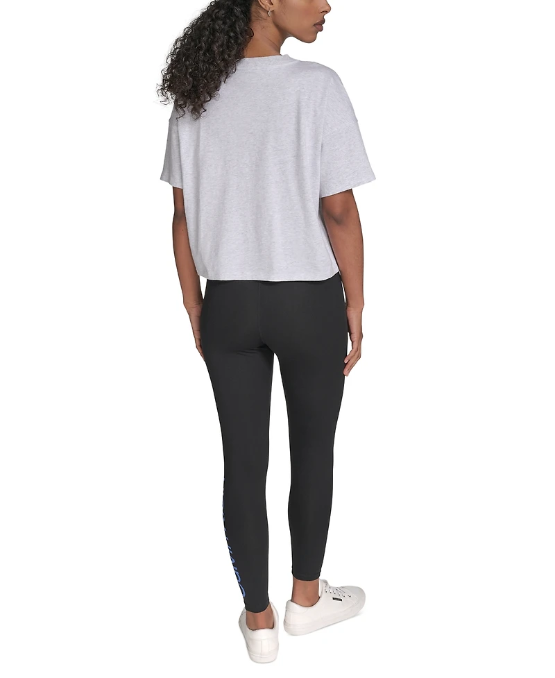 Calvin Klein Performance Women's Cotton Raised Logo Cropped T-Shirt