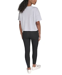 Calvin Klein Performance Women's Cotton Raised Logo Cropped T-Shirt