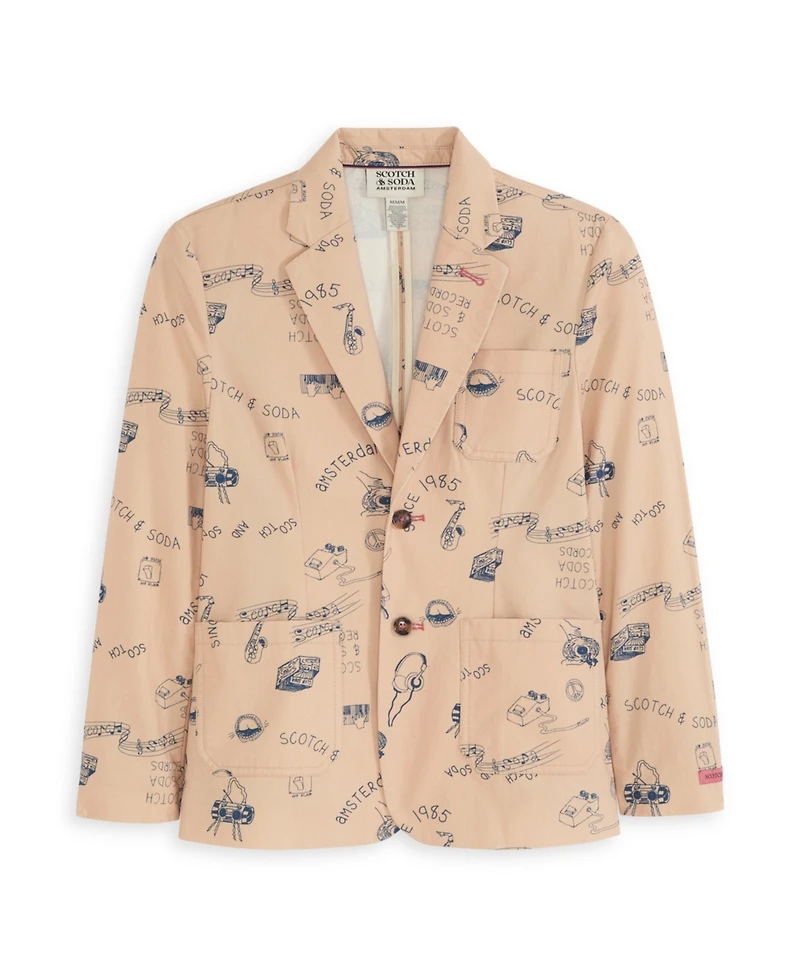 Scotch & Soda Big Boys Printed Blazer