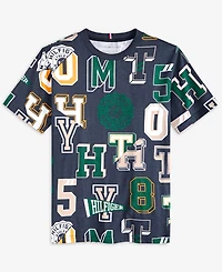 Tommy Hilfiger Big Boys Collegiate Spots Short Sleeve Cotton T-Shirt
