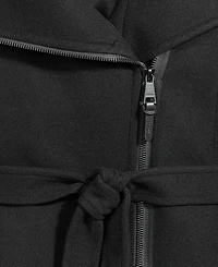 Dkny Women's Asymmetric Front-Zip Belted Coat, Exclusively at Macy's