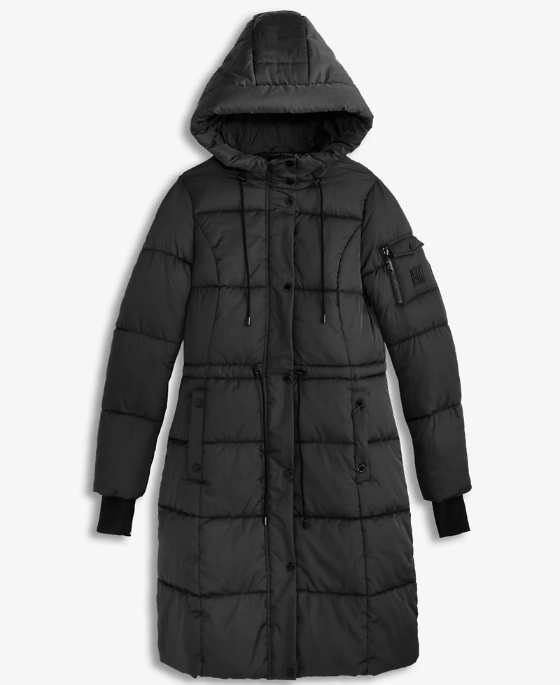 Steve Madden Women's Hooded Puffer Utility Coat