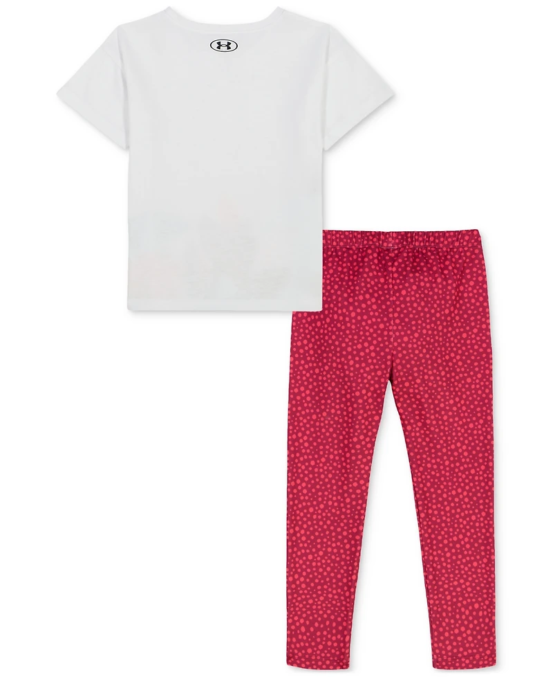Under Armour Toddler & Little Girls Printed T-Shirt Leggings, 2 Piece Set