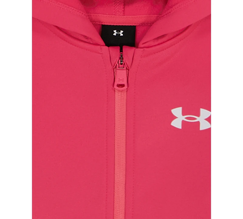 Under Armour Toddler and Little Girls 3-Piece Full Zip Hoodie, T-Shirt Pants Active Set