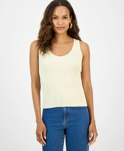 I.n.c. International Concepts Petite Striped Cotton Top