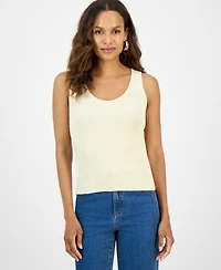 I.n.c. International Concepts Petite Striped Cotton Top