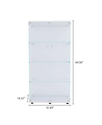 Streamdale Glass Display Cabinet with Led Light