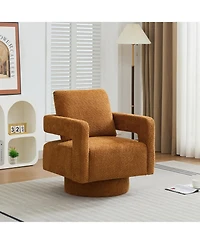 Streamdale Furniture Modern Swivel Accent Chair with Open Back