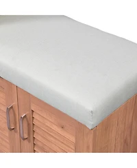 Streamdale Multifunctional Shoe Cabinet with Storage, Bench & Adjustable Shelves for Hallway
