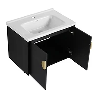 28 Inch Soft Close Doors Bathroom Vanity With Sink, For Small Bathroom