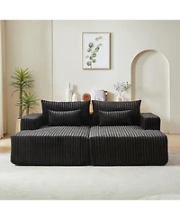 Streamdale 87" Oversized Sectional Chaise, Reclining Sofa Bed
