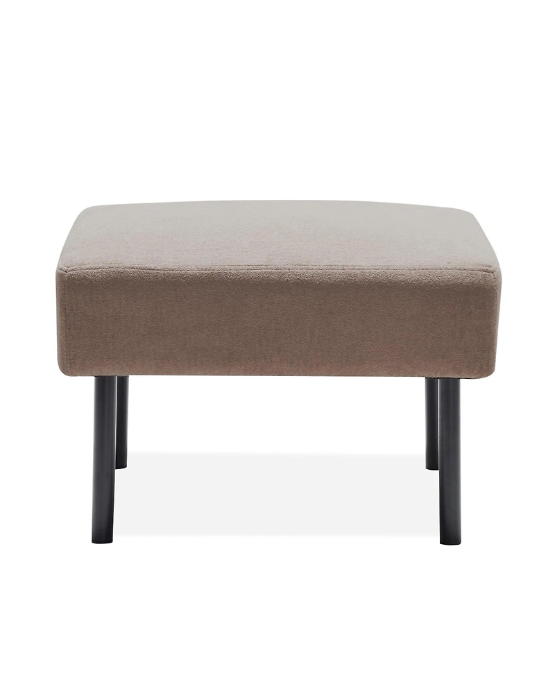 Streamdale Cozy 3-Seater L-Shape Sofa with Ottoman, Polyester Fabric for Small Spaces