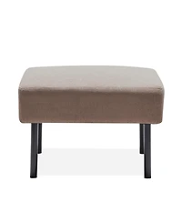 Streamdale Cozy 3-Seater L-Shape Sofa with Ottoman, Polyester Fabric for Small Spaces