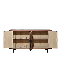 Streamdale Modern Accent Cabinet with Adjustable Shelves and 4 Doors