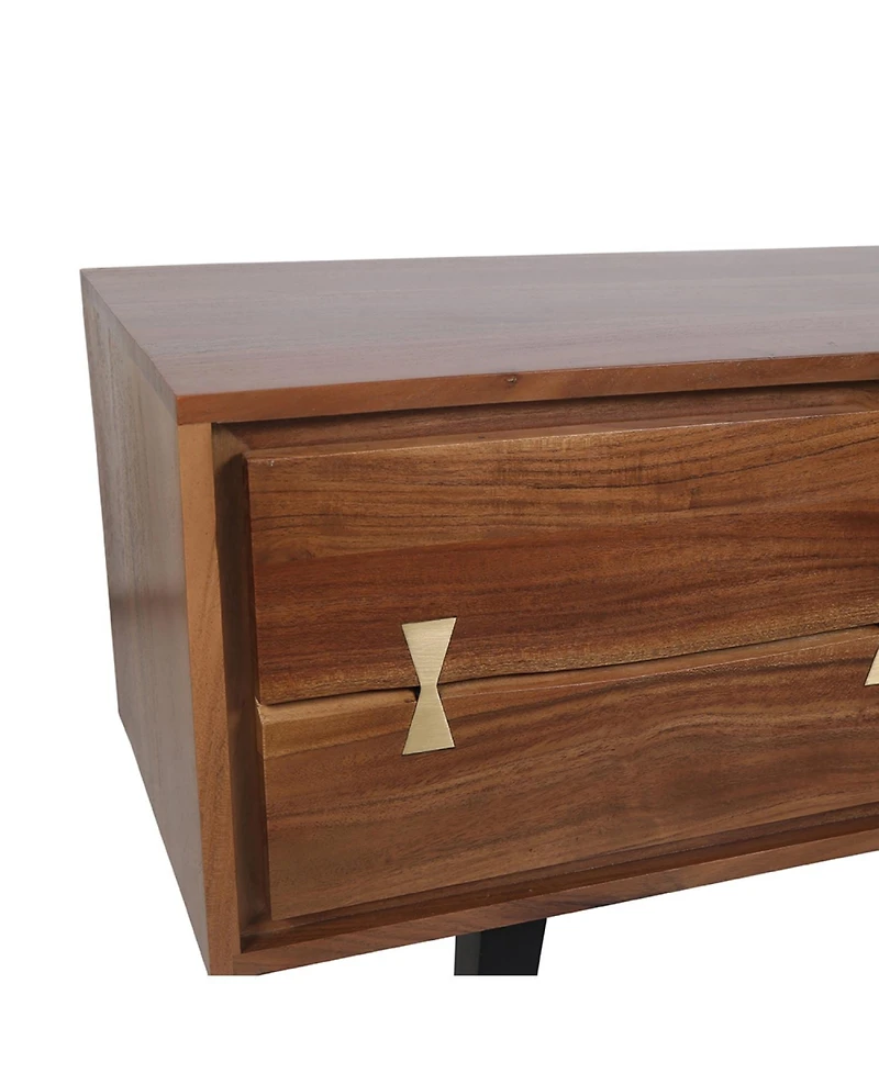 Streamdale 58x14x17.5" Asther Acacia Wood Tv Cabinet