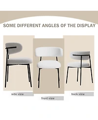 Streamdale 4-Piece Velvet Dining Chairs with Metal Legs