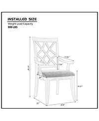Streamdale Retro Upholstered Arm Dining Chairs (Set of 2)