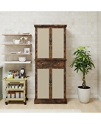 Streamdale 4 Door Cabinet with 1 Drawer, with 4 Adjustable Inner Shelves, Storage Cabinet