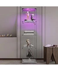 Streamdale Led Display Cabinet, 4 Shelves, White