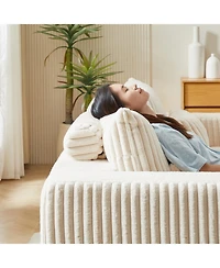 Streamdale Cloud Plush Sectional Lounger with Reclining Sleeper