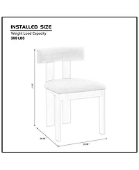 Streamdale Modern Boucle Upholstered Dining Chairs (Set of 2)