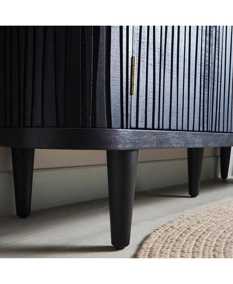 Modern Accent Cabinet with Adjustable Shelves and 4 Doors