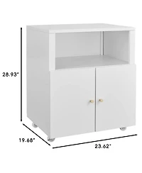 Streamdale Mobile Printer Stand with File Cabinet