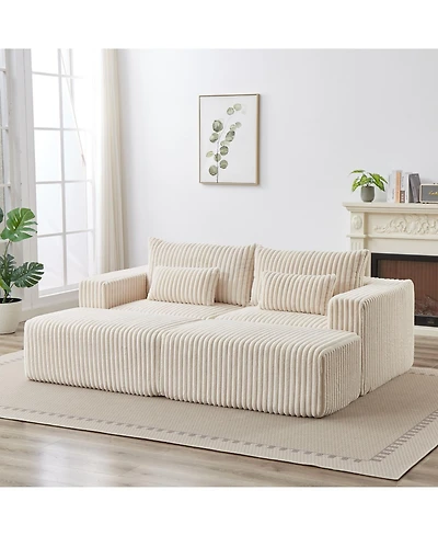 Streamdale Oversized Cloud Plush Lounger with Removable Footstools