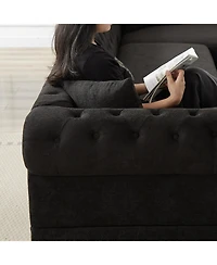 Streamdale Modern Chenille 3-Piece U-Sofa with Chaise Longue