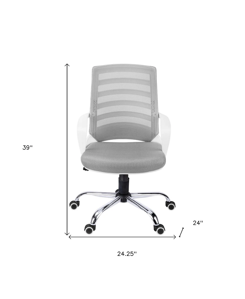 Modern Adjustable Task Chair with Mesh Back and Polyester Seat for Office Use