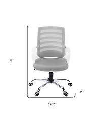 Modern Adjustable Task Chair with Mesh Back and Polyester Seat for Office Use
