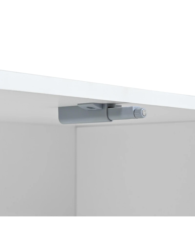 Modern Tv Stand with Fluted Glass Sliding Door, Media Console with Storage and Led Backlight (White)