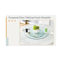 Streamdale Double-Layer Rotating Glass Display (24" upper, 15" lower)