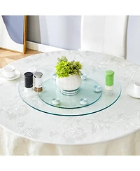 Streamdale Double-Layer Rotating Glass Display (24" upper, 15" lower)
