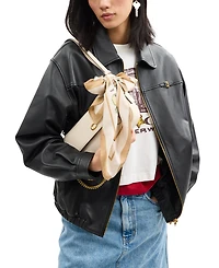 Coach Brook Small Leather Flap Chain Bag