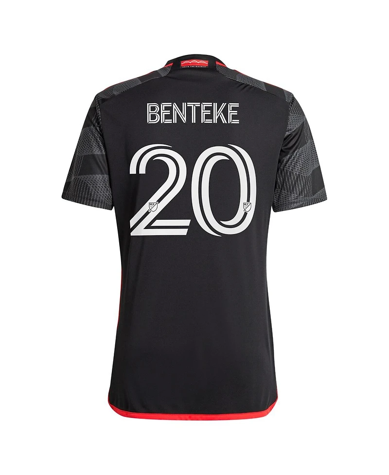 Adidas Men's Christian Benteke Black D.c. United 2024 The Icon Kit Replica Player Jersey