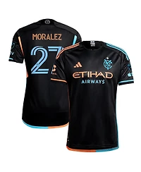 Adidas Men's Maximiliano Moralez Black New York City Fc 2024 24/7 Kit Authentic Player Jersey