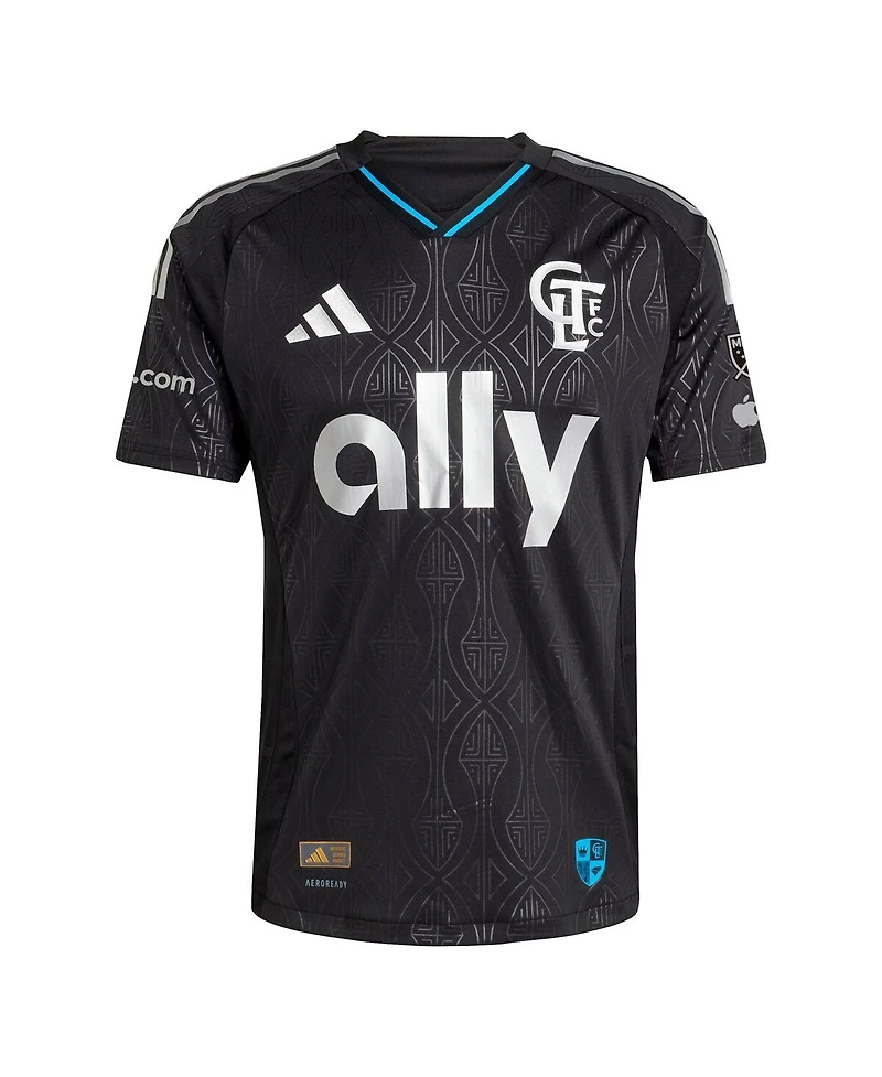Adidas Men's Patrick Agyemang Black Charlotte Fc 2025 Fortress Kit Authentic Player Jersey