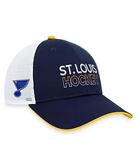 Fanatics Men's Navy St. Louis Blues Authentic Pro Rink Trucker Adjustable Hat