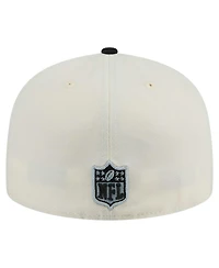 New Era Men's White/Black Las Vegas Raiders Main 59FIFTY Fitted Hat