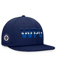 Fanatics Men's Navy Winnipeg Jets Authentic Pro Rink Snapback Hat