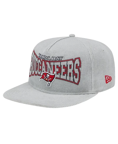 New Era Men's Gray Tampa Bay Buccaneers Corduroy Golfer Adjustable Hat
