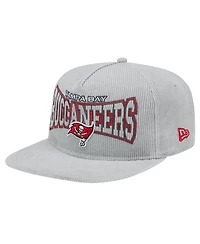New Era Men's Gray Tampa Bay Buccaneers Corduroy Golfer Adjustable Hat