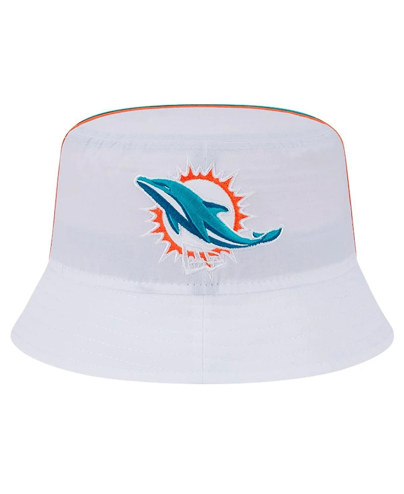 New Era Men's White Miami Dolphins Helmet Bucket Hat