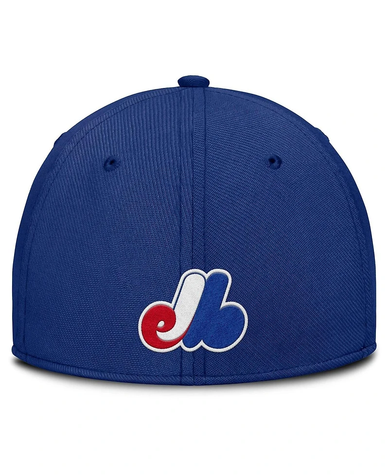 Nike Men's Gray/Blue Montreal Expos Rise Swoosh Performance Flex Hat