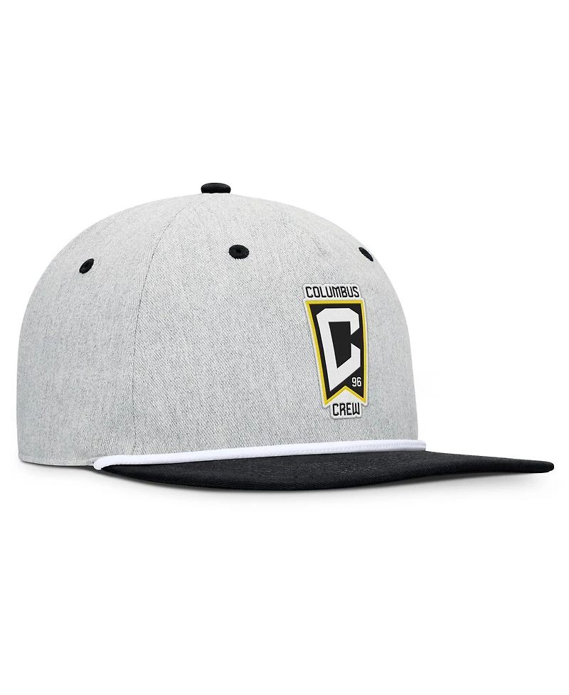 Fanatics Men's Heather Gray Columbus Crew Chip Golfer Snapback Hat